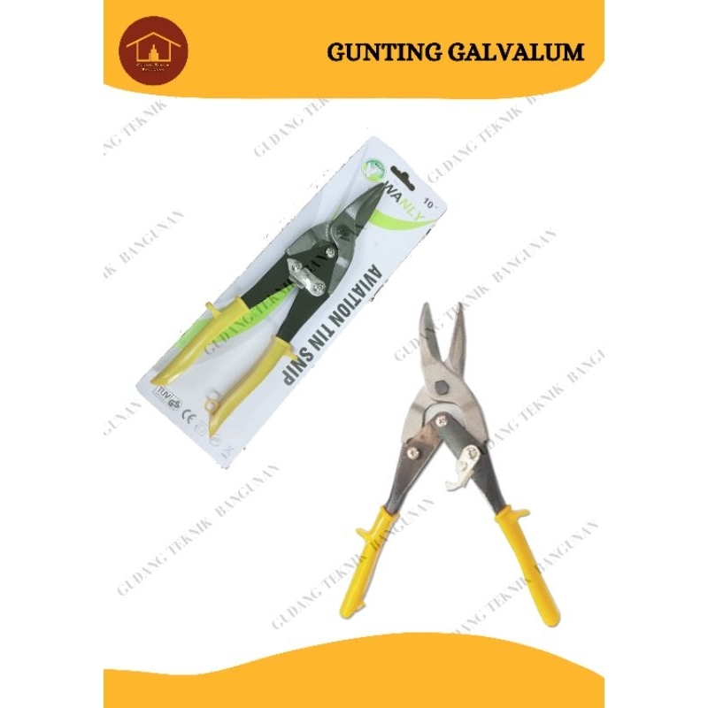Gunting Galvalum Wanly / Gunting Baja Ringan / Gunting Galvalum Murah Dan Grosir
