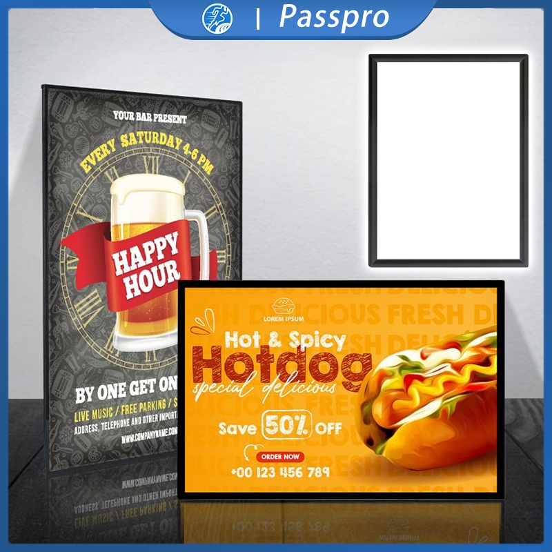 40x60cm LED Food Menu Board LED Poster Display Signboard untuk Restaurant Cafe Shop