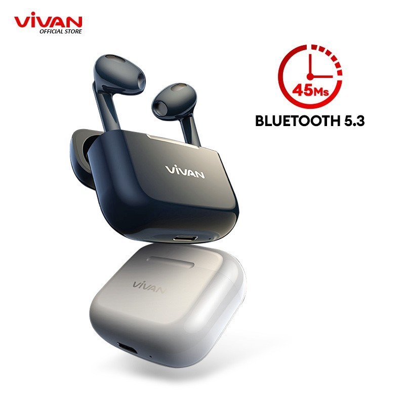 POM VIVAN Headset TWS Life 110 Handsfree Headphone Earphone Bluetooth BT Musik Music Lagu Audio Mp3