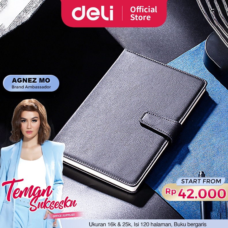 

Terbaik Deli Concise Notebook Buku Catatan 25K/16K 120 page3301 3302 buruan