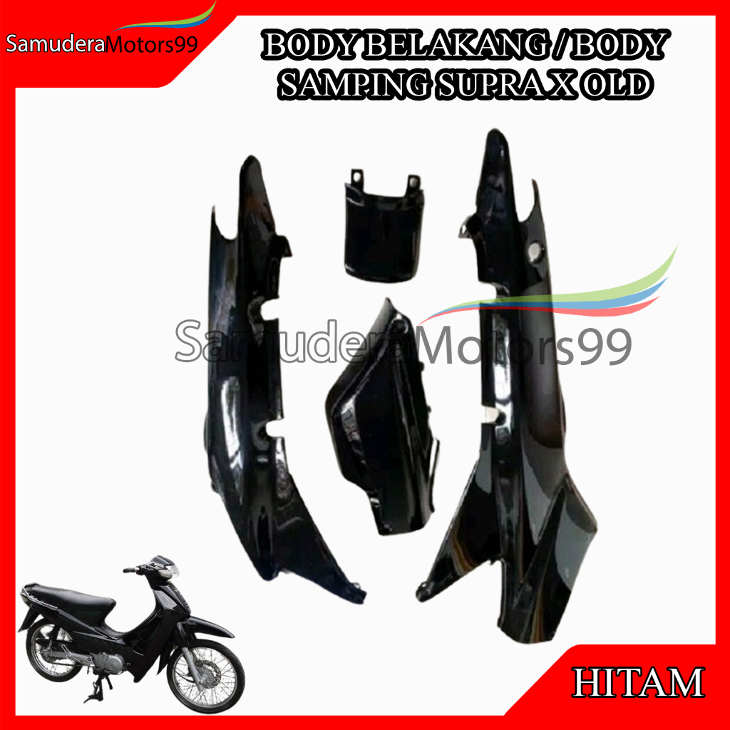 Cover Bodi Belakang / Body Samping Supra X  / Supra Fit Lama Hitam