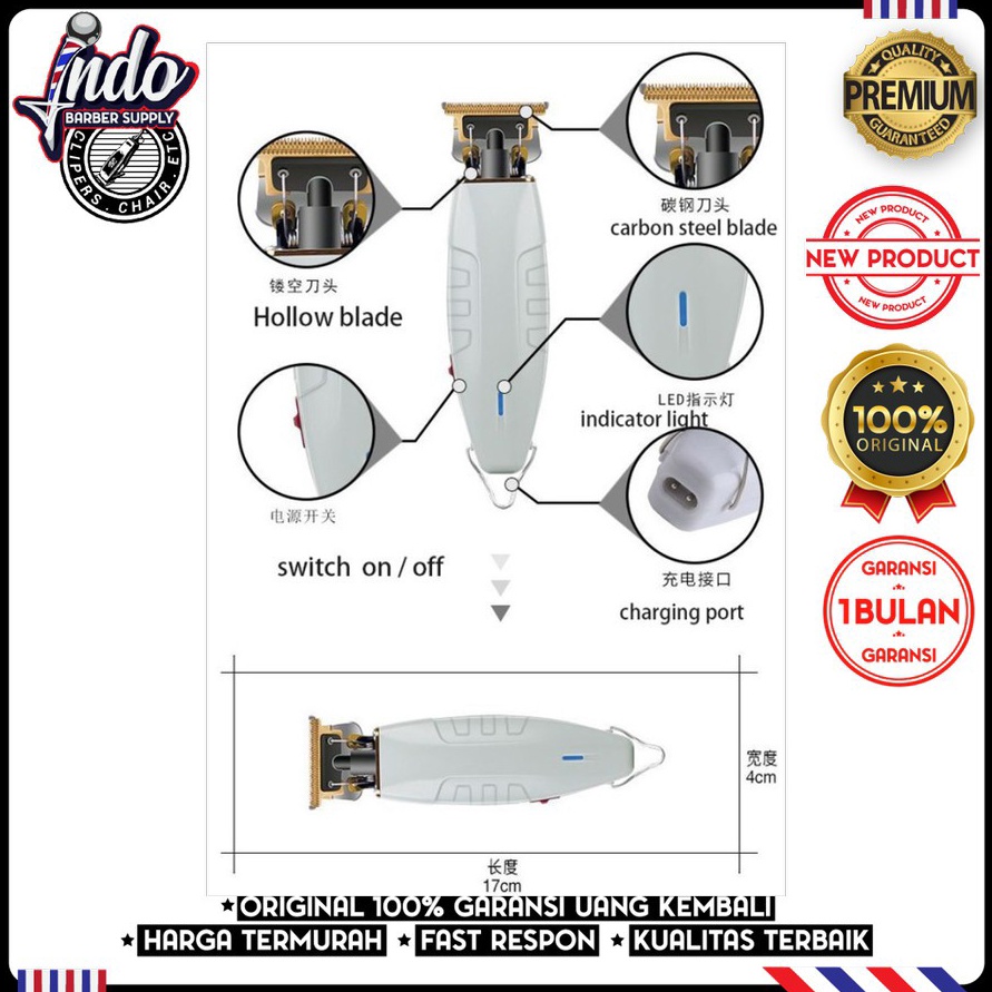 HARGA GROSIR Kemei Km-1931 Alat Cukur Jenggot / Kumis T-Outliner Profesional KM 1931 gas !!