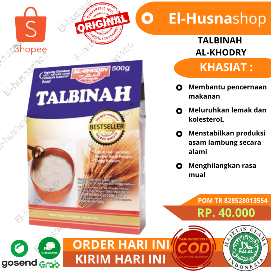 

Talbinah Tepung Gandum Original Al Khodry Obat Maag Asam Lambung 500gr