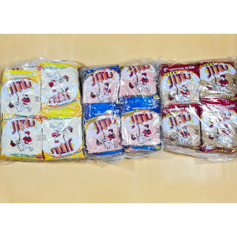 umpan mancing pelet jitu / kinoy kristal /  pelet jitu merah / tepung ebi kering