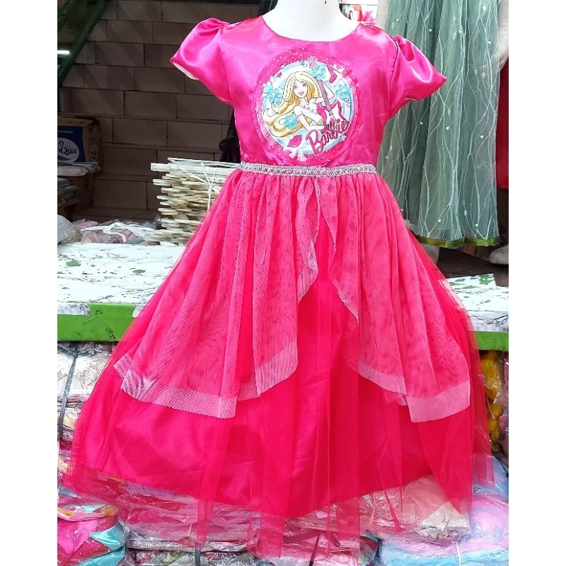 Gaun anak gambar barbie