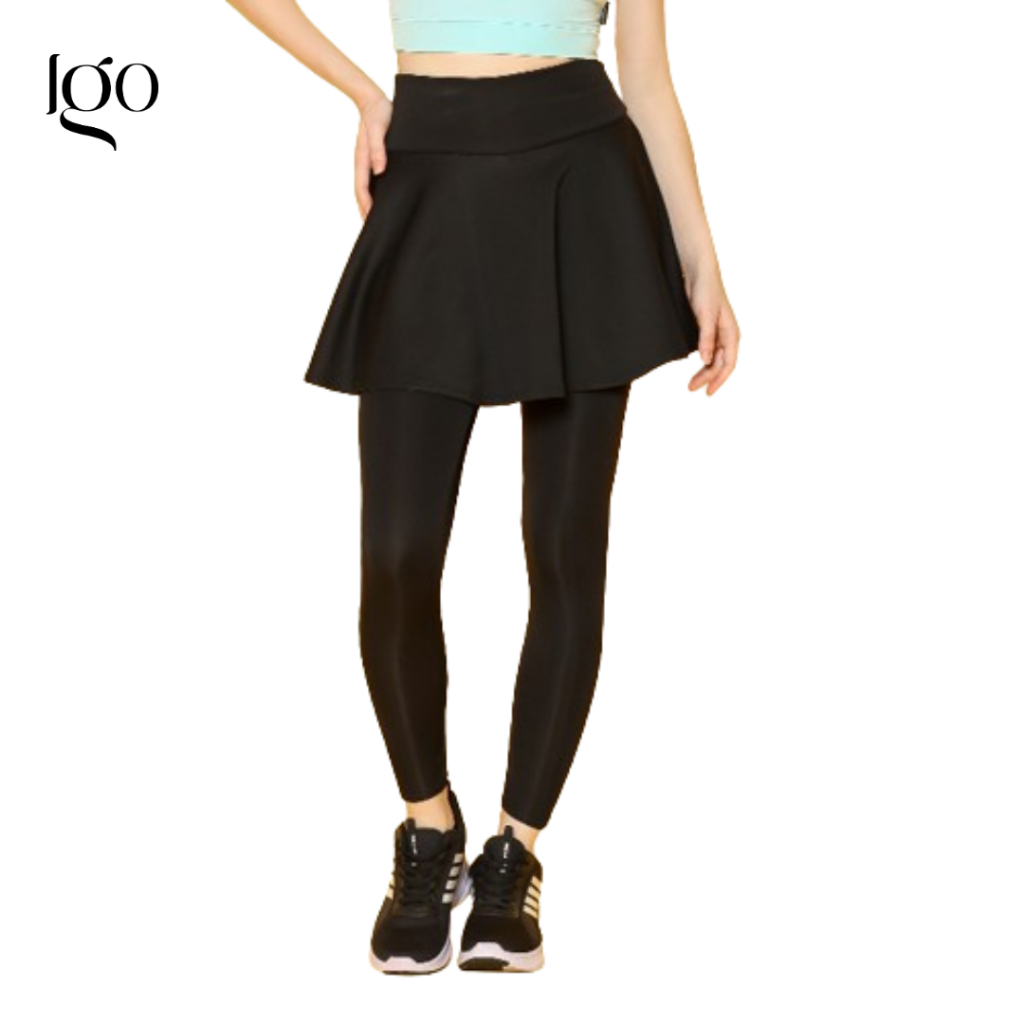 IGO Legging celana rok olahraga spandek polos