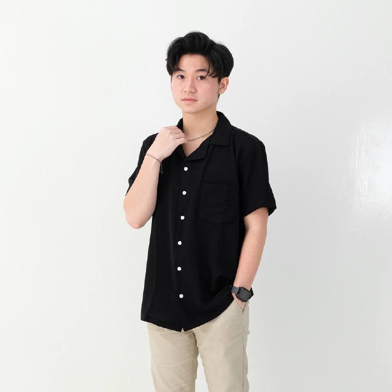 kemeja pria polos bowling shirt vintage