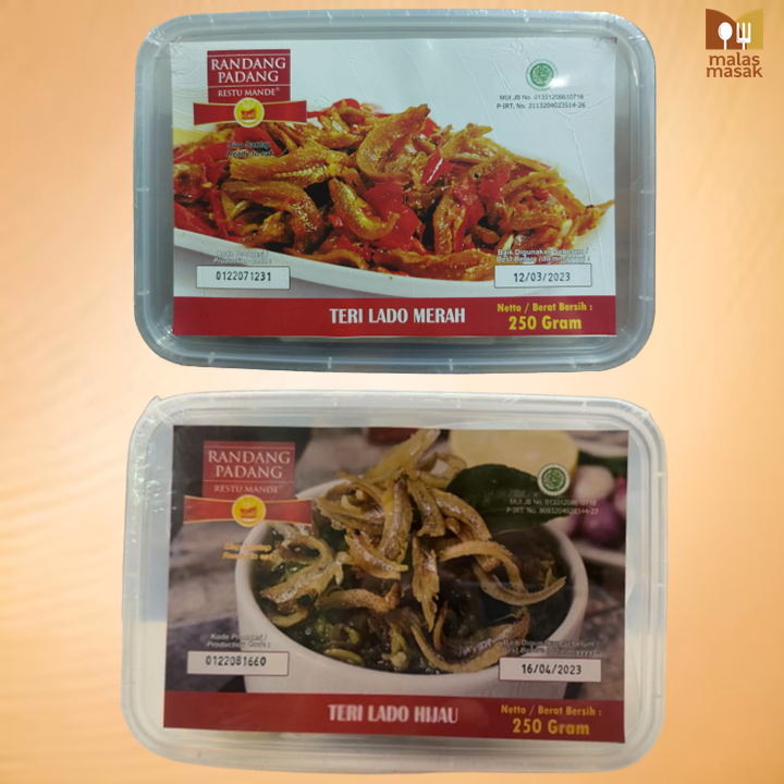 

Teri Lado Merah Hijau Restu Mande Bukan Frozen Food