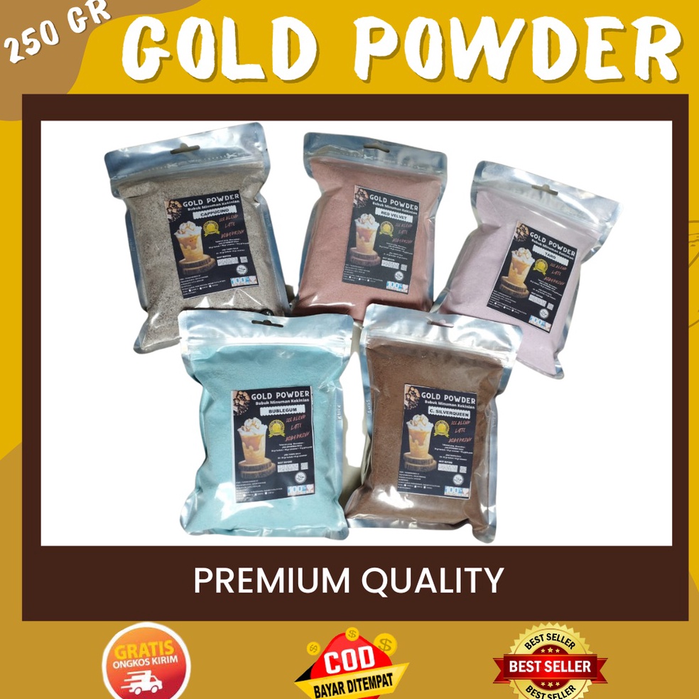 

[⚜N69➢] GOLD Powder 250 Gr bubuk minuman / bubuk minuman kekinian / bubuk cappucino / powder drink BOBA / Bubuk Es Teh Viral [258]