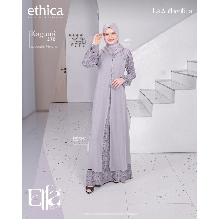Baru Gamis Ethica Kagumi 276 Elfa 271 LODIARZA BABY DOLL Premium Lavender Nirvana