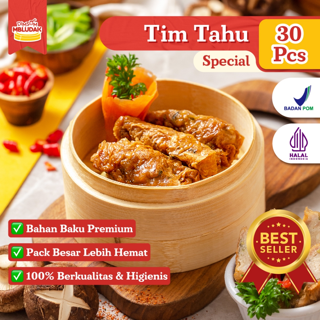 

Dimsum Mbludak Tim Tahu Frozen Dimsum Halal 30 Pcs