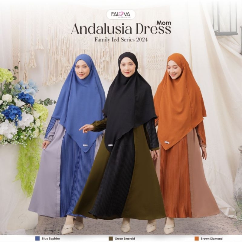 ANDALUSIA DRESS by FALOVA [ANDALUS ANDALUSIA FAMILY IED SERIES SARIMBIT 2024] [dress mom]