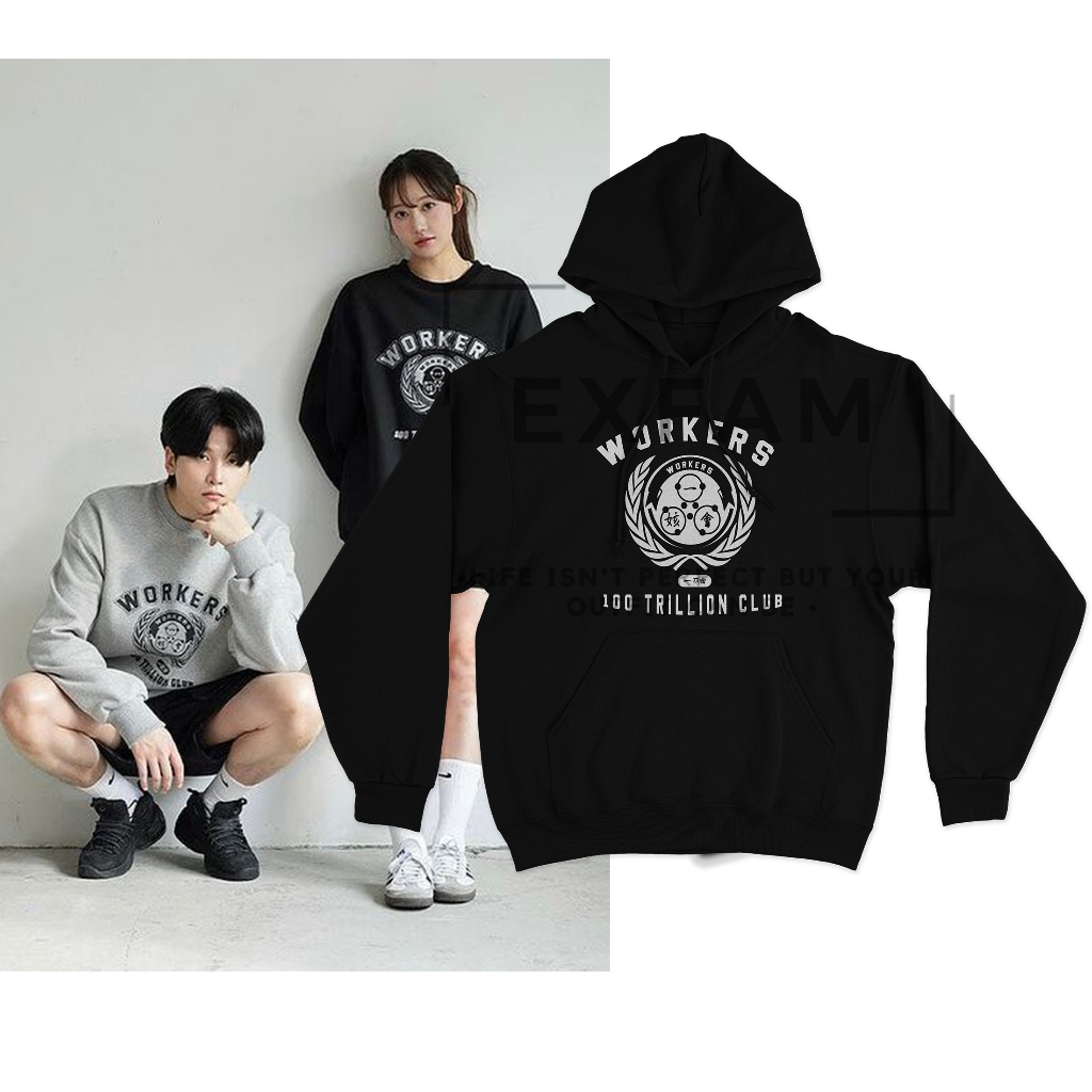 Jaket Hoodie Ilhae Workers Crew New Outfits Korea