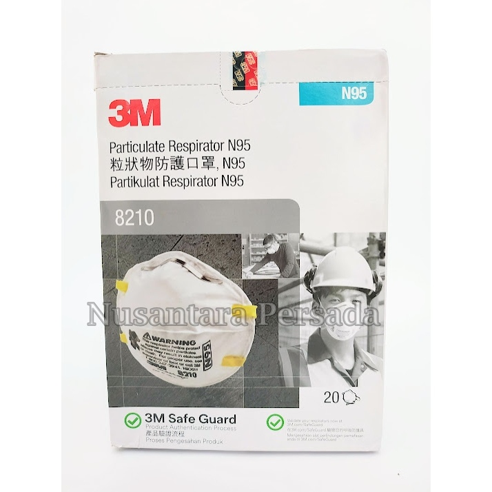 Masker N95 8210 Dust Mask 3M Particulate Respirator