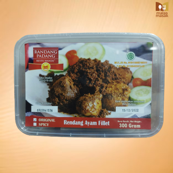 

Rendang Ayam Rasa Original Restu Mande Rendang Padang 300gr