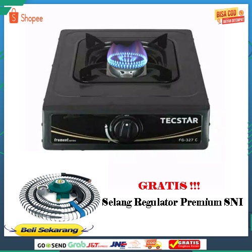 Kompor Gas 1 Tungku TECSTAR Kompor Gas 1 Tungku Tecstar free selang regulator SNI