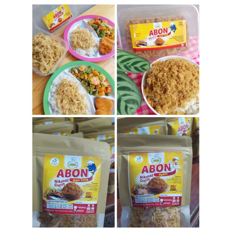 

ABON IKAN TUNA & ABON AYAM ORIGINAL DAN PEDAS KHAS PUGER