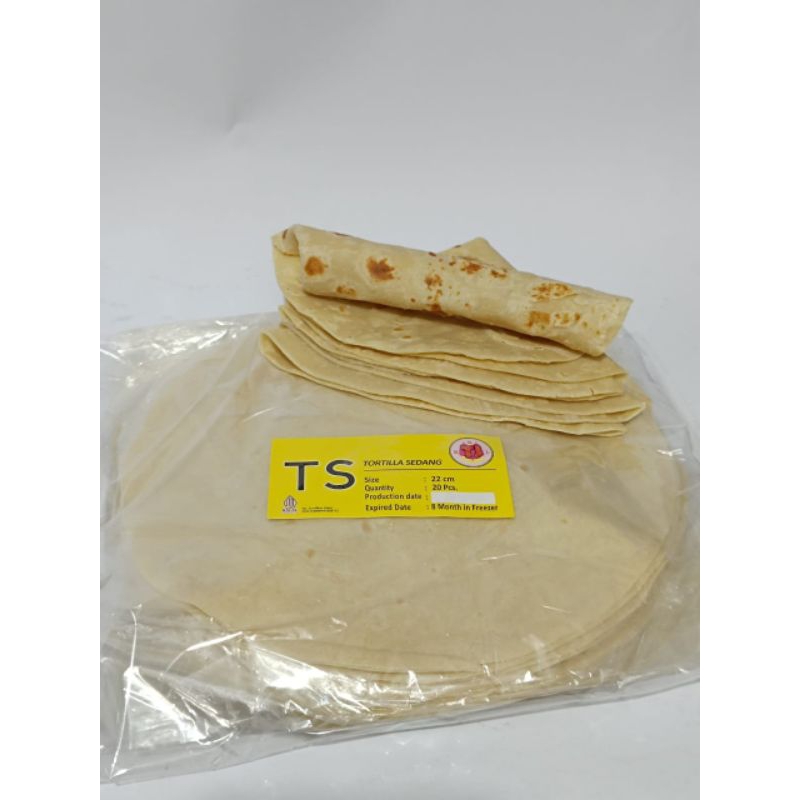 

Tortila sedang / ts tj / kulit kebab crispy 22cm