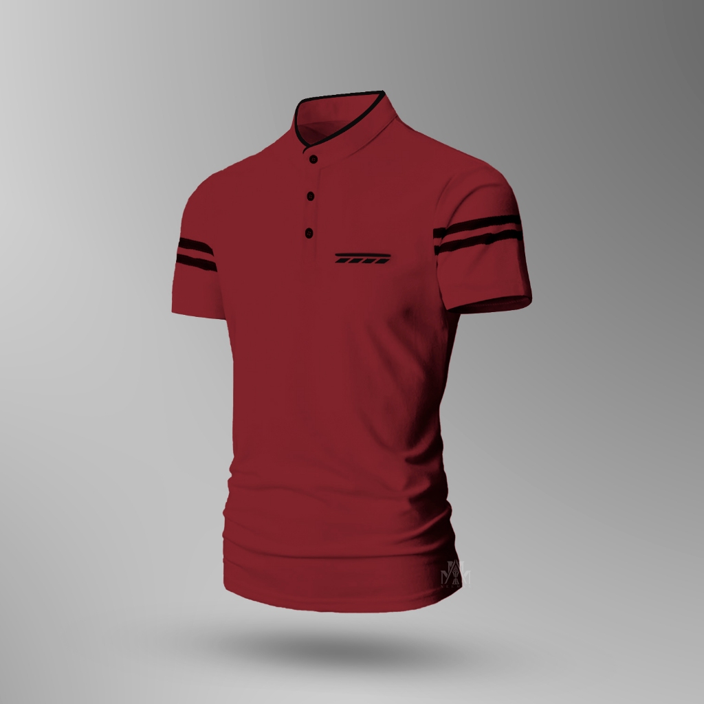 Baju kaos Kerah Shanghai pria SPG Pendek