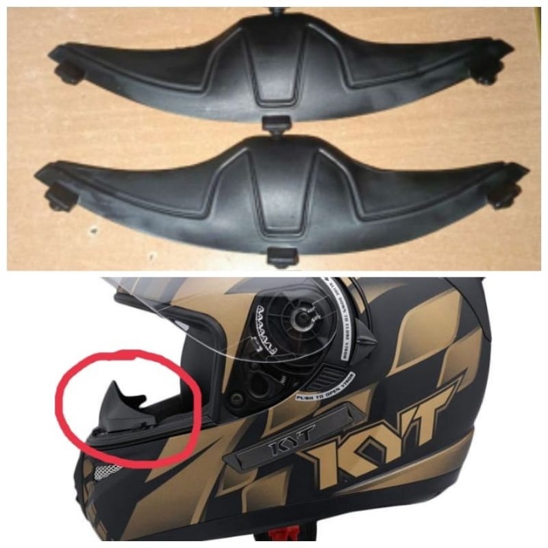 nose guard karet hidung helm kyt k2 rider
