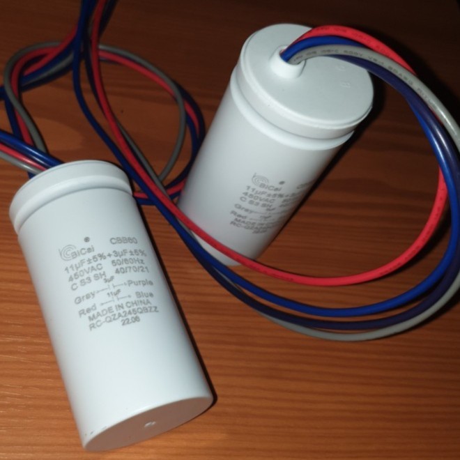 Kapasitor Mesin Cuci SHARP  11+3uf Mesin Cuci  ORIGINAL