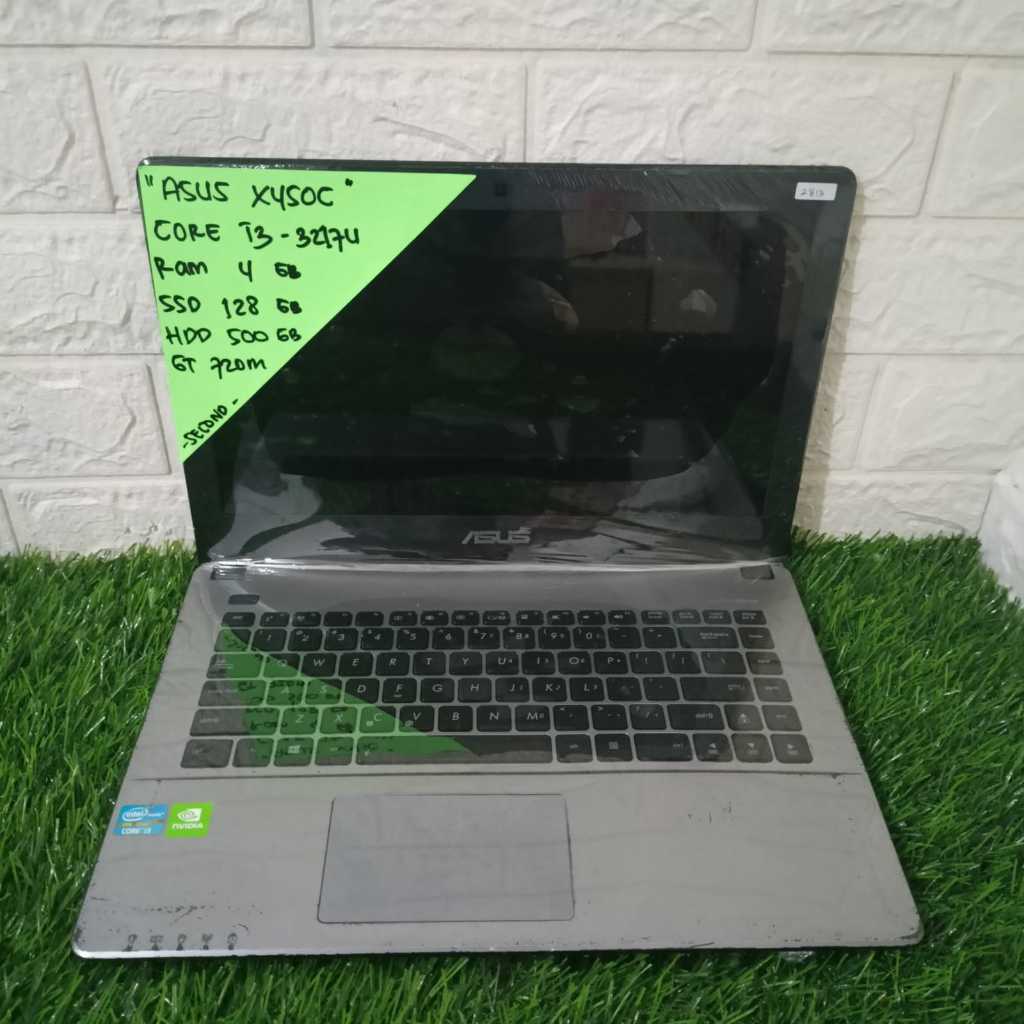LAPTOP MURAH ASUS X450C CORE I3-3217U RAM 4GB SSD 128GB HDD 500GB NVIDIA GT 720M