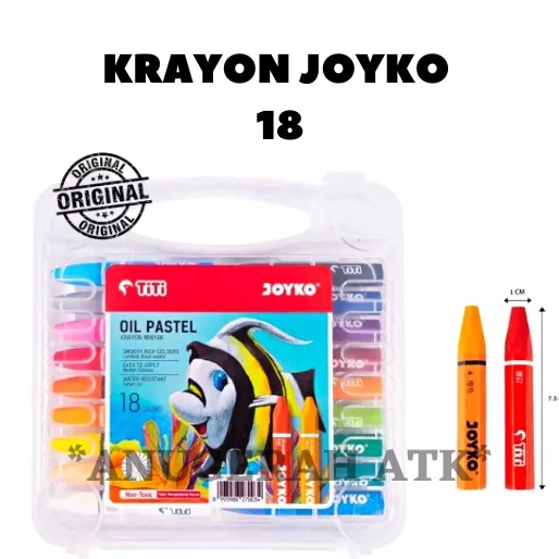 

is.. Crayon / Krayon TITI joyko 18 Warna VIJ