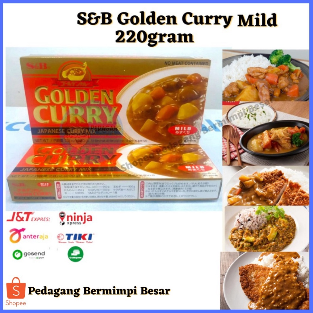 

✨STAR✨ S&B Golden Curry 220gr Mild | Kari Blok | Kari Jepang !!