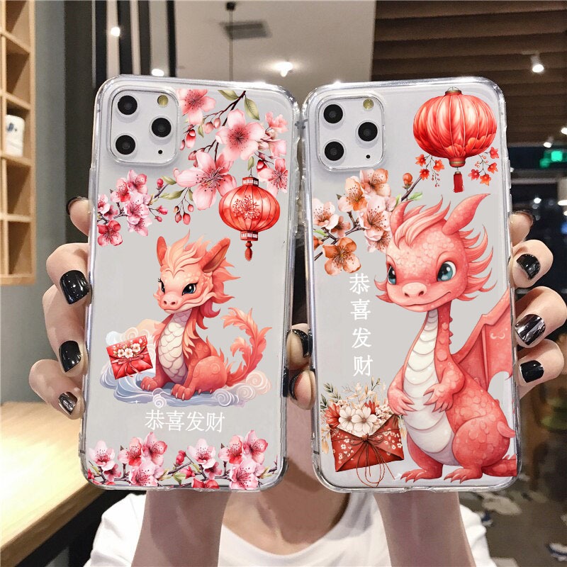 Case IMLEK CHINESE NEW YEAR DRAGON 2024 Oppo A77S A55 A17 A57 2022 A76 A96 4G 5G A71 A83 F1 F1s F3 P