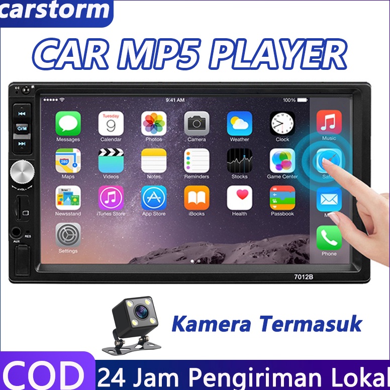 Diskon.. 【Kamera Termasuk】2 Din Radio Mobil 7 Inch Head Unit Bluetooth Audio TV Mobil Touch Screen A