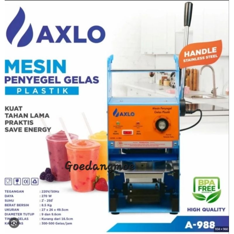 Cup sealer manual Sealing Machine Mesin penyegel gelas AXLO A988