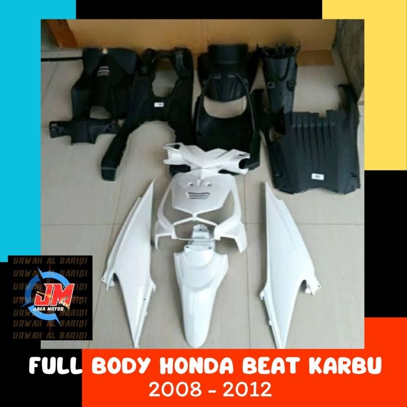 Body Kasar Halus Honda Beat Karbu KVY Putih 2008 - 2012 WIN / Paket Komplit Full Body Honda