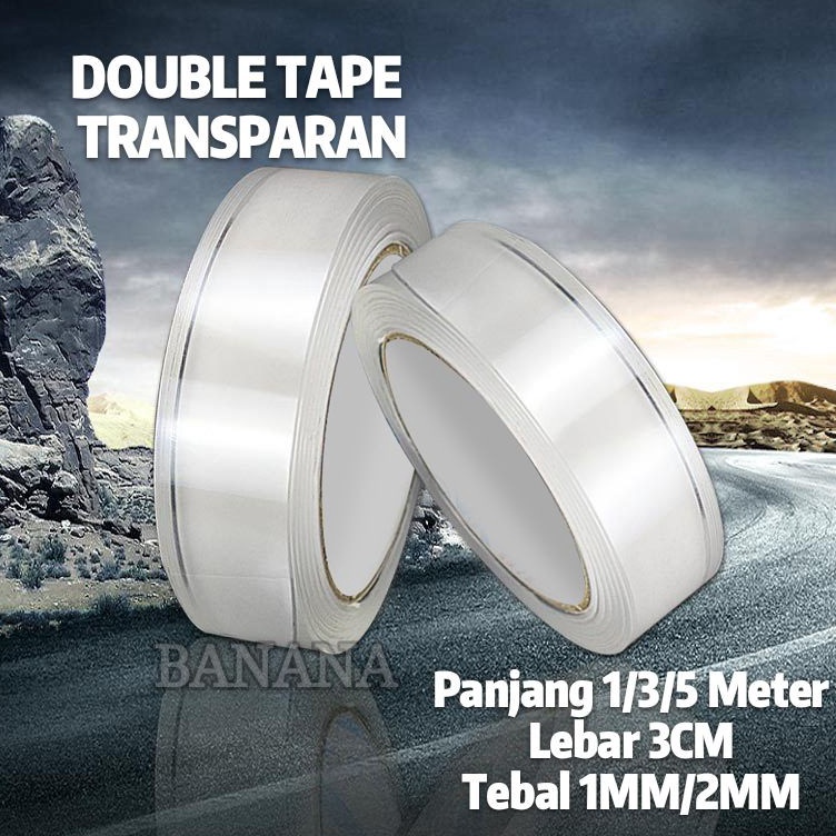 

Ready Stock [GROSIR] TAMPILAN BARU! 2mmx1meter double tape ajaib lebar 3cm