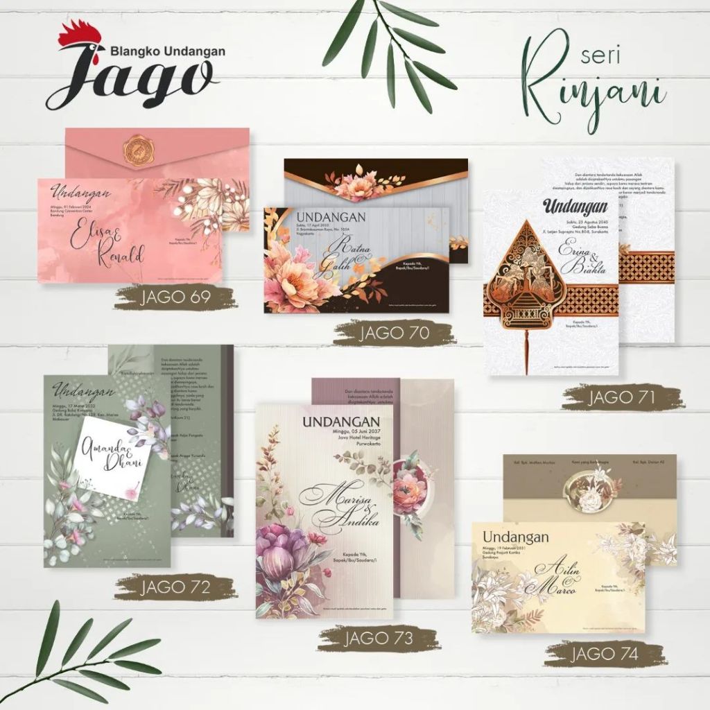 

UNDANGAN WEDDING CETAK (Free Kemasan + Label Nama) - EDISI JAGO