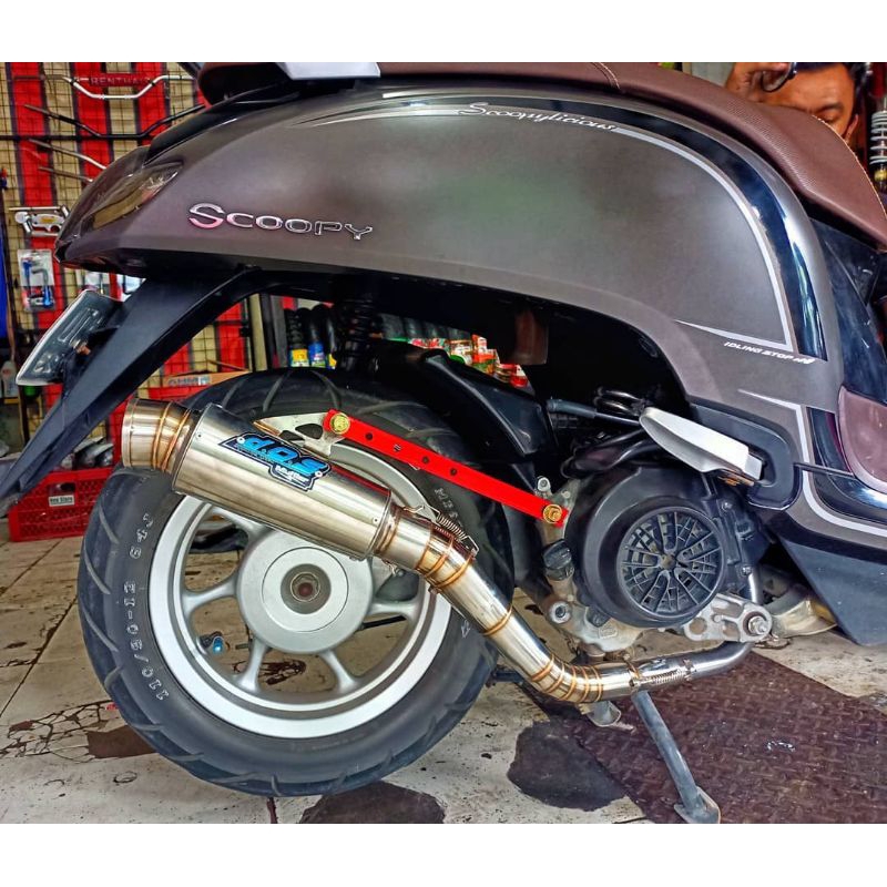 EMBLEM KNALPOT RACING BEAT FI BEAT POP SCOOPY VARIO 110 KNALPOT DOS ALL MATIC KNALPOT RACING MATIC R