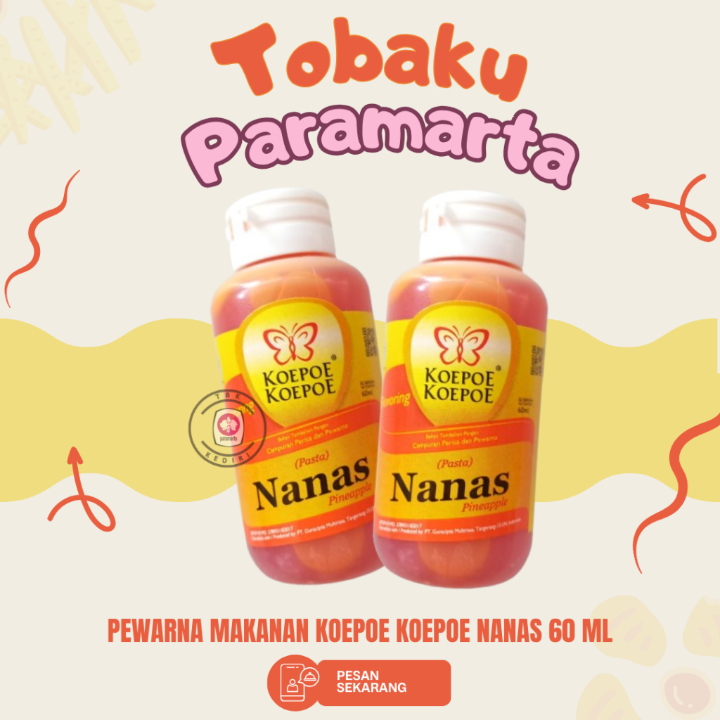 

PERISA PASTA MAKANAN KOEPOE KOEPOE RASA NANAS 60 ML / PASTA PERISA MAKANAN KOEPOE KOEPOE / PASTA MAKANAN