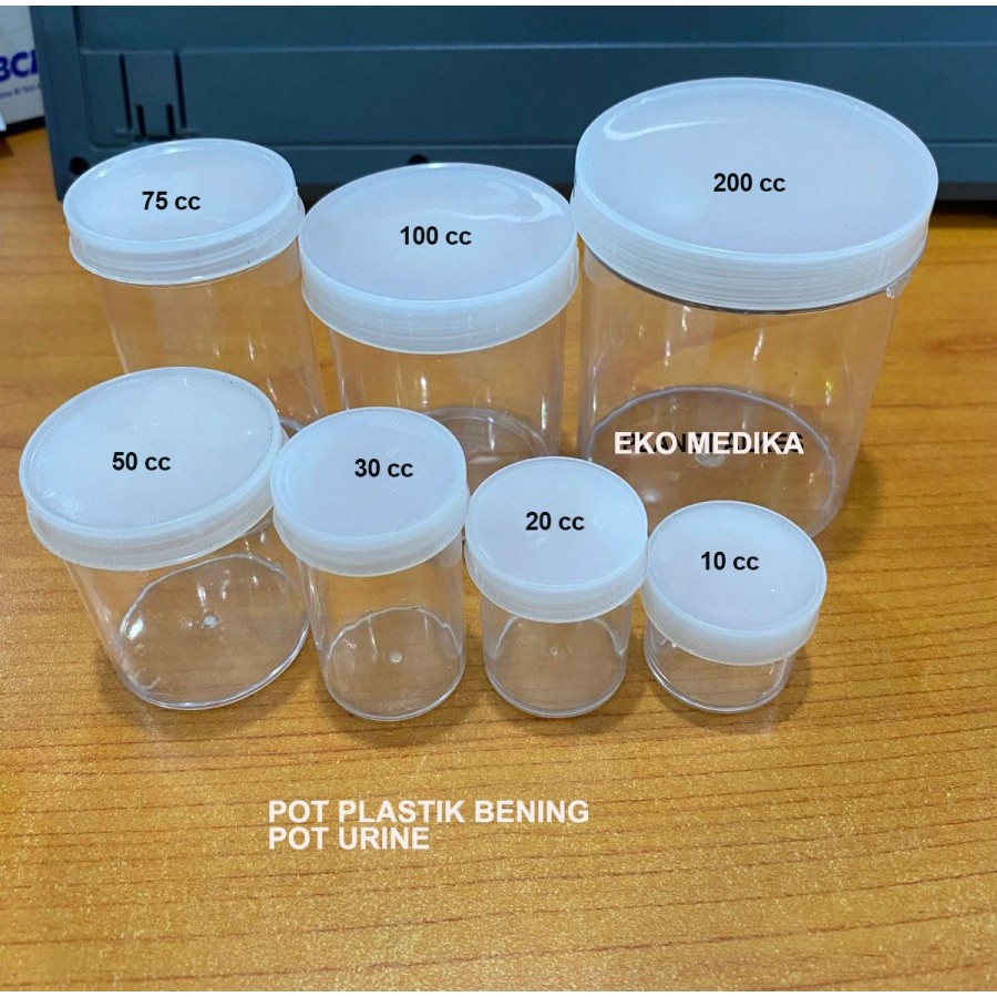 Pot Urine 30 cc / Cup Slime / Plastik / Pot Salep Dahak 30 ml 30cc Pot Plastik Bening