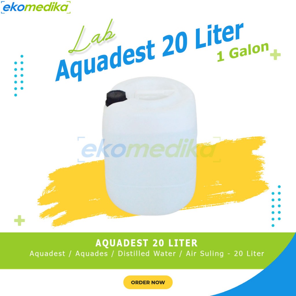 Aquadest 20 Liter /Aquades/Akuades/Air Suling/Distilled Water 20 Liter