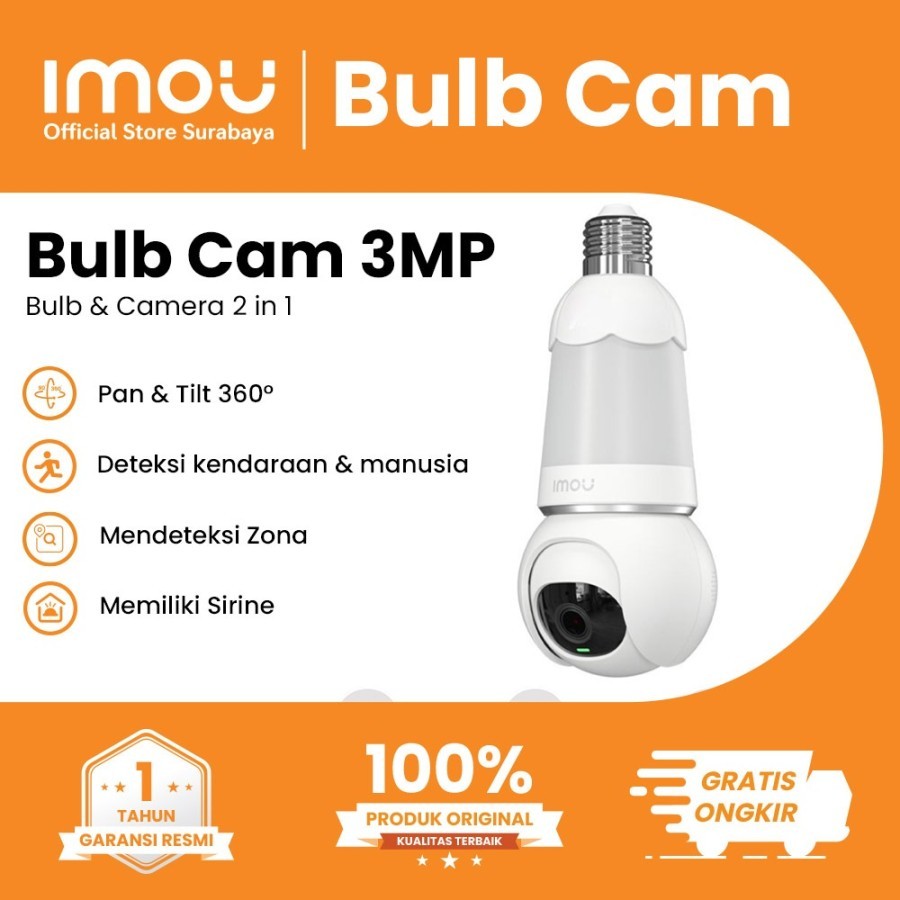 camera imou bulb ipc s6dp 3mp 2k e27 (ada lampu)