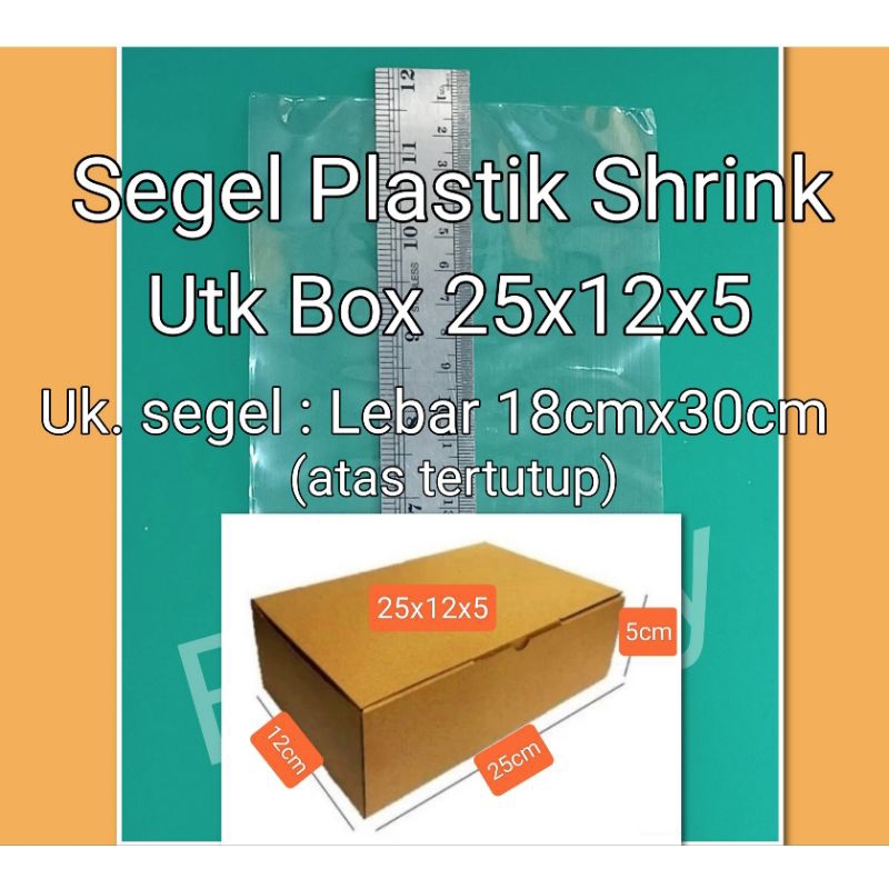 

50pcs Segel Plastik Shrink Lebar 18cmx30cm Untuk Box 25x12x5