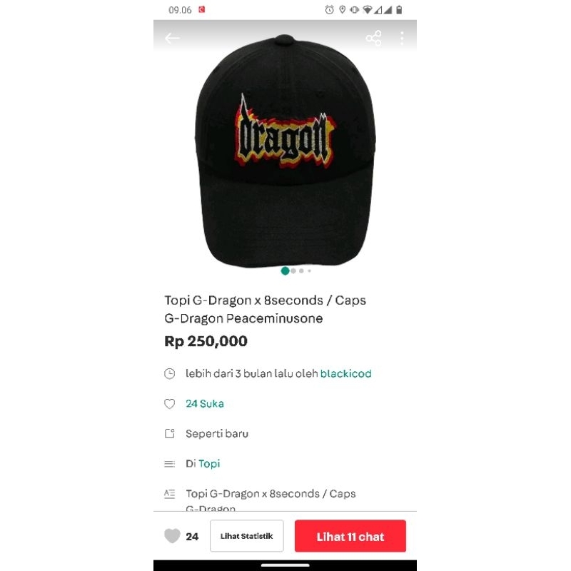 Topi Dragon by 8seconds x G-Dragon