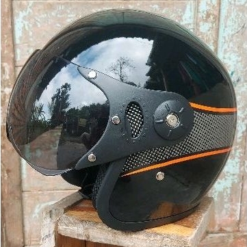 Helm Scoopy Hitam Smoke