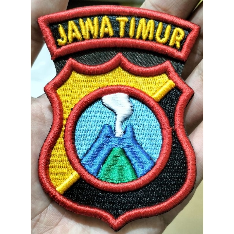 bordir POLDA JATIM timbul - datar