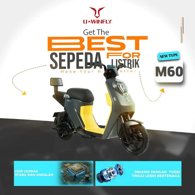 M60 SEPEDA LISTRIK UWINFLY