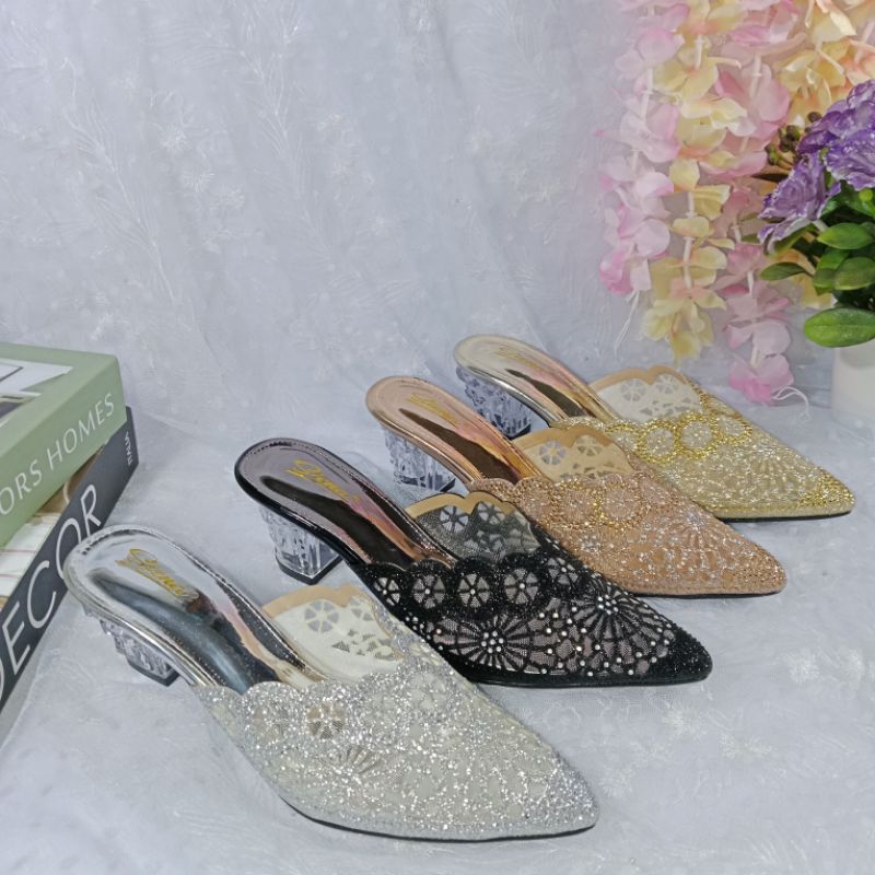 SELOP PESTA KACA ORIGINAL BY SIENA - SANDAL PESTA WANITA| | HEELS | SANDAL PESTA MURAH|SANDAL IMPORT