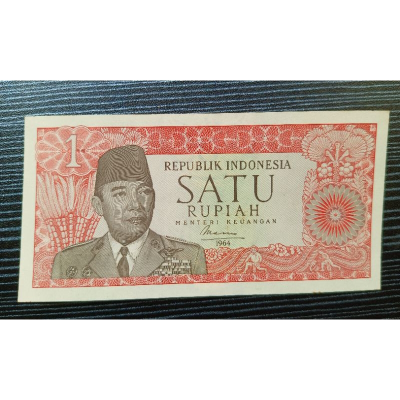 uang kuno 1rupiah  Soekarno 1964
