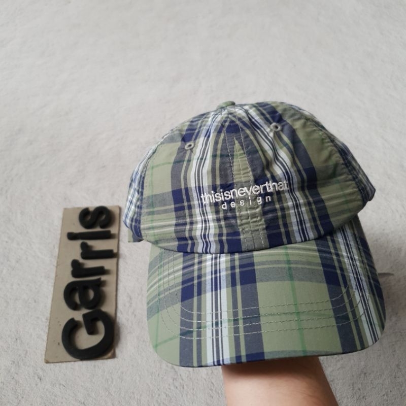 THISISNEVERTHAT CORDURA CHECK L LOGO CAP