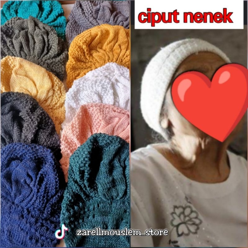 ZAZIZESTORE - CIPUT RAJUT NENEK / KUPLUK RAJUT NENEK / KERUDUNG NENEK JADUL