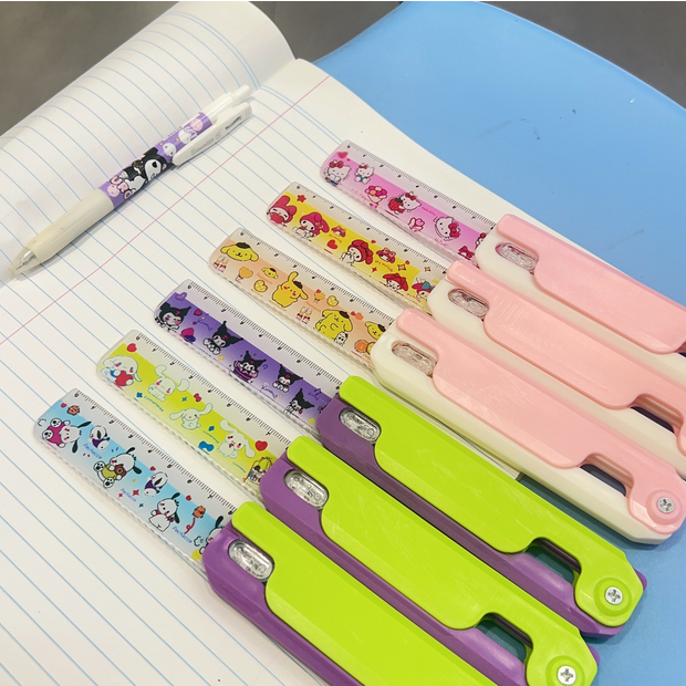 

Mainan Pisau Lipat Penggaris Kuromi Cinnamoroll 3D Gravity Knife