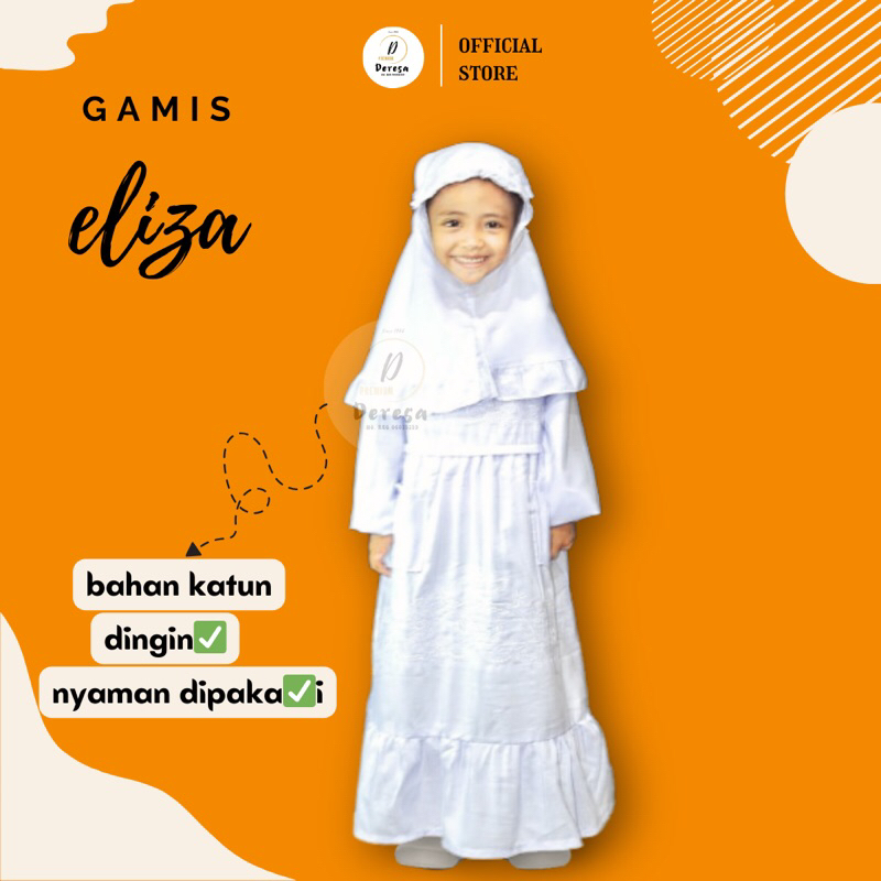 GAMIS ANAK TK MUSLIM PUTIH ELIZA